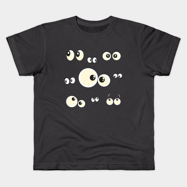 Glowing in the dark eyes Kids T-Shirt by GULSENGUNEL